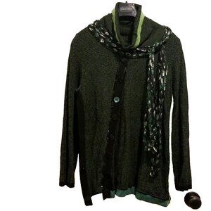 vintage TRICOT CHIC Italy size 10 womens knit designer cowl neck sweater scarf